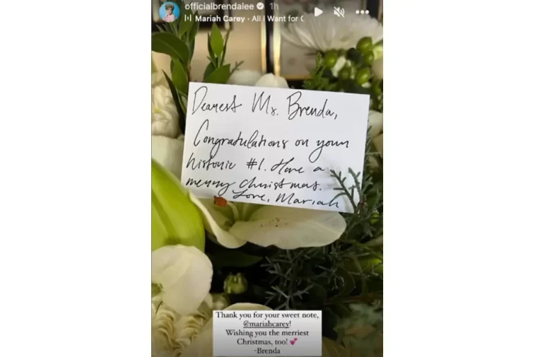 Mariah Carey Congratulates Brenda Lee with Flowers as 'Rockin’ Around the Christmas Tree' Tops Hot 100