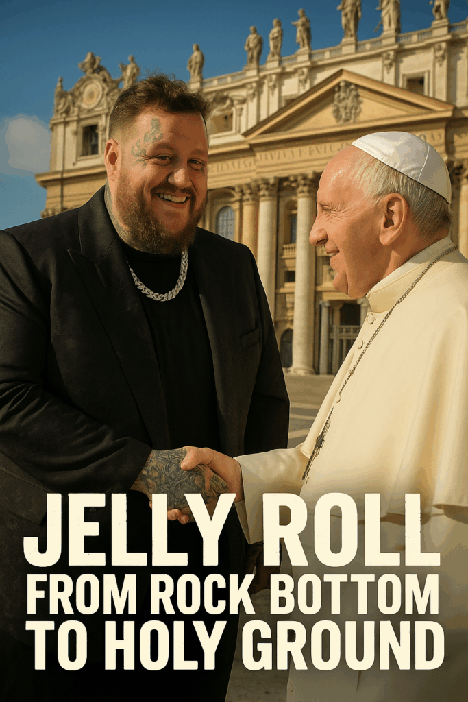 Jelly Roll Flaunts Weight Loss & Meets Pope Leo XIV in Rome